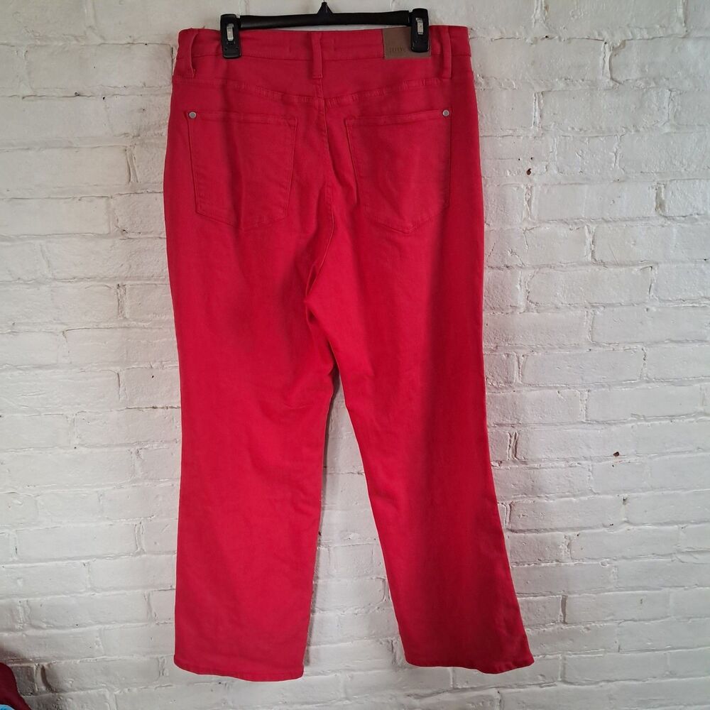 Judy Blue Red Jeans Womens 14W Garment Dyed Straight Leg Cotton Jeans JB88693 C - Picture 2 of 8